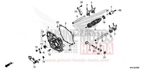 TAMBOUR DE CHANGEMENT/FOURCHETTE DE SELECTION GL1800BJ de 2018